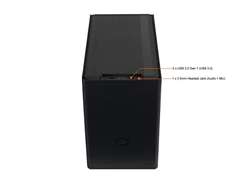 Cooler Master NR200P V2 Mini-ITX 18L PC Case, Top-Mount 240mm|280mm Liquid Cooler, 356mm Vertical Mounting 3.5-Slot GPU, Tempered |Vented Panel, USB 3.2 Gen 2x2 Type C (NR200PV2-KCNN-S00) image