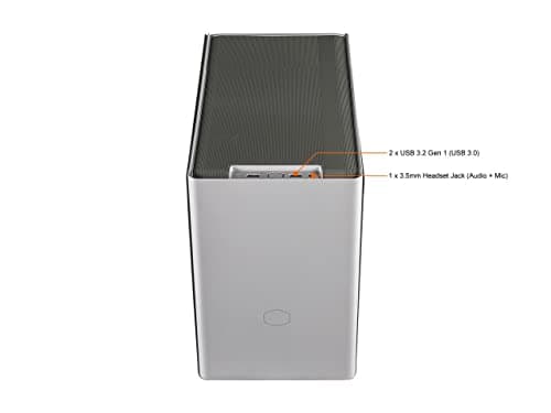 Cooler Master MasterBox NR200P Mini-ITX Desktop White / Black Tempered Glass Side Panel image