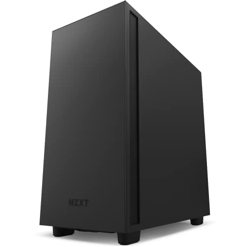 NZXT H7 ATX Mid Tower Black with Tempered Glass Side Panel and Front I/O: USB 3.2 Gen 2x2 Type-C, USB 3.2 Gen 1 Type-A image