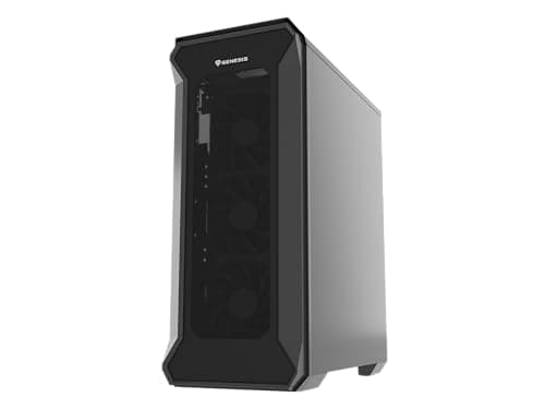Genesis Irid 505F ATX Mid Tower Black with Tempered Glass Side Panel and USB 3.2 Gen 1 Type-A USB 2.0 Type-A Front Panel image