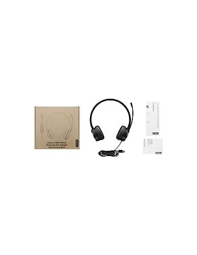 Lenovo 4XD1K18260 Closed-Back Black Headphones image