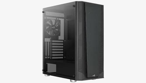 Aerocool Prism V1 ATX Mid Tower Black Tempered Glass Side Panel main image