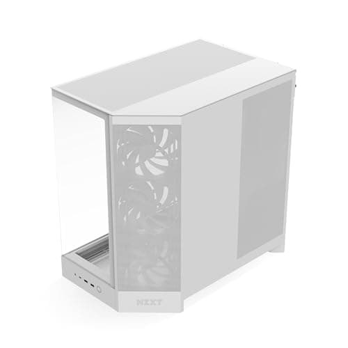 NZXT H9 Flow (2025) ATX Mid Tower White Tempered Glass Side Panel, USB 3.2 Gen 2x2 Type-C, USB 3.2 Gen 1 Type-A image