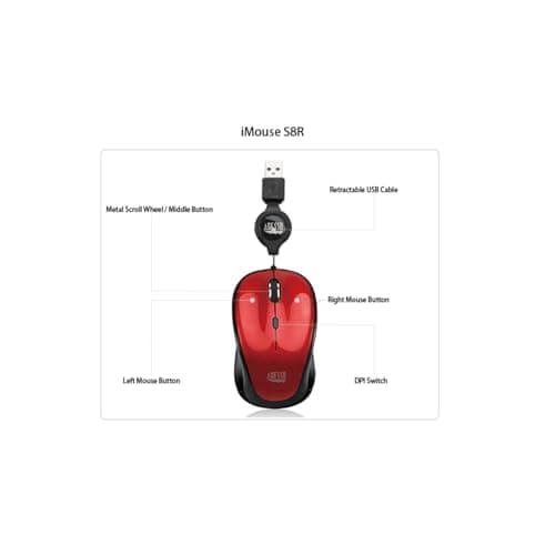 Adesso iMouse S8R Wired Optical Mouse image