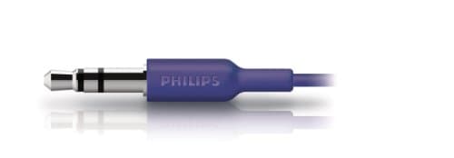 Philips SHE3590 Closed-Back Wired In-Ear Headphones White/Purple With Microphone image