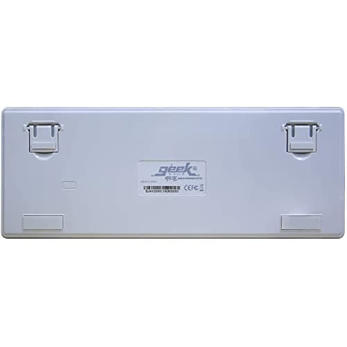 LexonElec 82 Key Mechanical Keyboard Metal Mechanical Wired Usb Blue Switch Computer Gaming Keyboard With Blue LED Backlit For Computer Gamers (Blue Switch, White) image