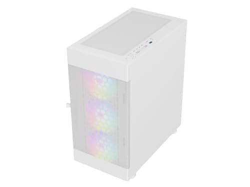 DIYPC ARGB-G5 ATX Mid Tower White with Tempered Glass Side Panel and USB 3.2 Gen 1 Type-A, USB 2.0 Type-A image