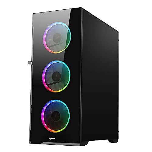 BGears b-Voguish ATX Mid Tower Black with RGB, Tempered Glass Side Panel, USB 3.2 Gen 1 Type-A, USB 2.0 Type-A image