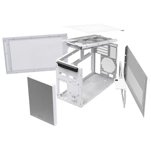 Silverstone SUGO 17 Micro ATX Desktop White Mesh Side Panel with USB 3.2 Gen 2 Type-C and USB 3.2 Gen 1 Type-A image