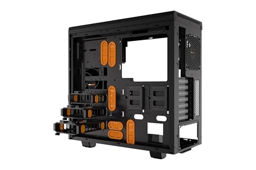 be quiet! Pure Base 600 ATX Mid Tower Black / Orange Tempered Glass Side Panel image