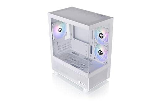 Thermaltake View 170 ARGB Micro ATX Mini Tower White with Tempered Glass Side Panel and USB 3.2 Gen 1 Type-A image
