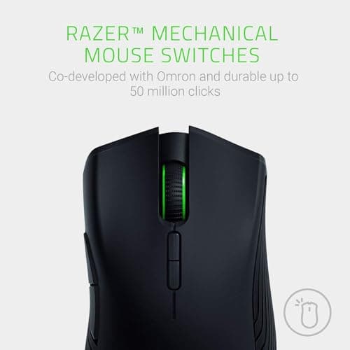 Razer Mamba Wireless 2018. True 16,000 DPS 5G Optical Sensor, Wired-Wireless Capability (50 Hour Battery Life), Powered by Razer Chroma, Ergonomic Gaming Mouse (Renewed) image