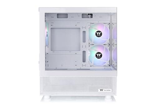 Thermaltake View 170 ARGB Micro ATX Mini Tower White with Tempered Glass Side Panel and USB 3.2 Gen 1 Type-A image