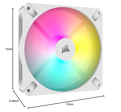Corsair iCUE AR120 120mm White Digital RGB PWM 59 CFM 1-Pack image