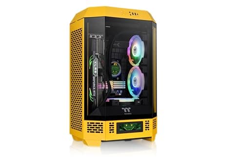 Thermaltake The Tower 300 MicroATX Mini Tower Tempered Glass Side Panel - Bumblebee image