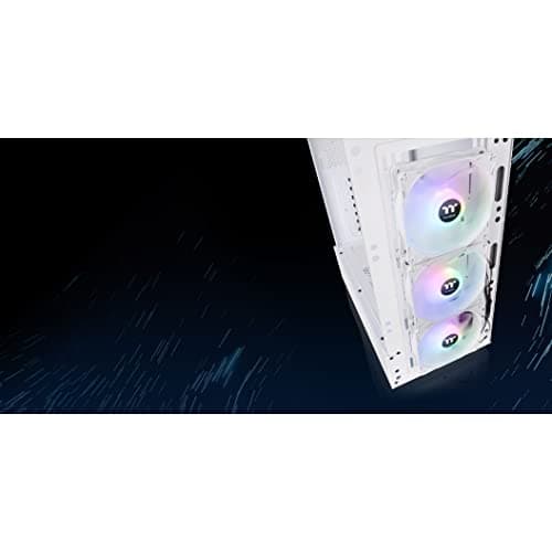 Thermaltake View 200 ATX Mid Tower White Tempered Glass ARGB USB 3.2 Gen 1 Type-A image