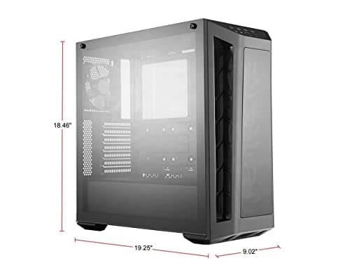 Cooler Master MasterBox MB530P ATX Mid Tower Black Tempered Glass Side Panel USB 3.2 Gen 1 Type-A USB 2.0 Type-A image