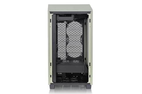 Thermaltake The Tower 200 Mini-ITX Tower Beige Tempered Glass Side Panel, USB 3.2 Gen 2 Type-C Front Panel image