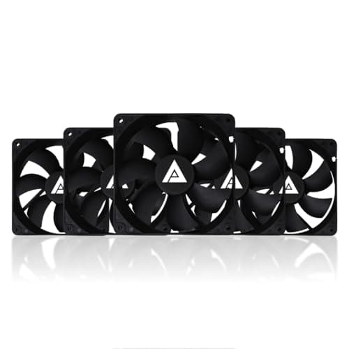 APEVIA 120mm 4pin Molex + 3pin Motherboard Black Case Fan (5-pk) main image