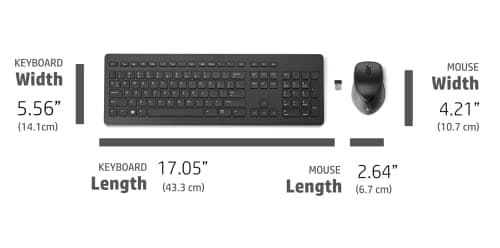HP 950MK Wireless/Wired Standard Keyboard With Optical Mouse image