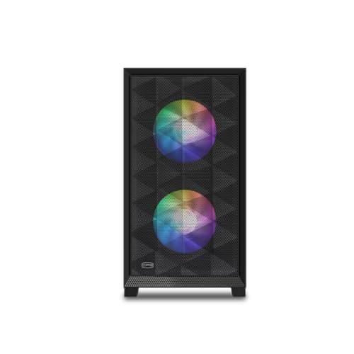PC Cooler CPS C3D310 Micro ATX Mid Tower Black with ARGB, Tempered Glass Side Panel, and USB 3.2 Gen 1 Type-A image