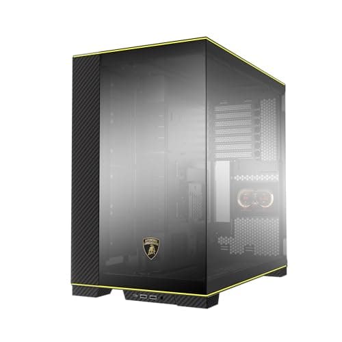 Lian Li O11D EVO RGB Automobili Lamborghini ATX Mid Tower Black / Gold Tempered Glass image