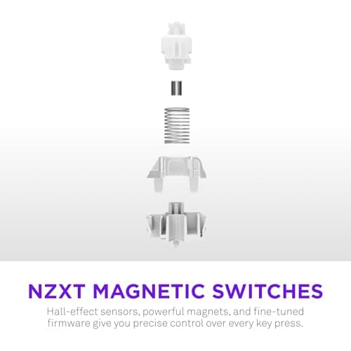 NZXT KB-101NW-US RGB Wired Gaming Keyboard image