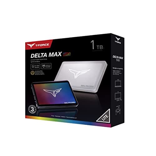 TEAMGROUP T-Force Delta Max White RGB Lite 1TB SSD 2.5" SATA 6.0 Gb/s image