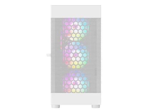 DIYPC ARGB-G5 ATX Mid Tower White with Tempered Glass Side Panel and USB 3.2 Gen 1 Type-A, USB 2.0 Type-A image