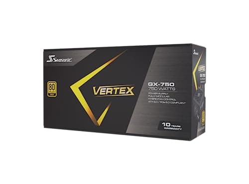 SeaSonic VERTEX GX-750 Black / Silver 750W Fully Modular 80+ Gold image