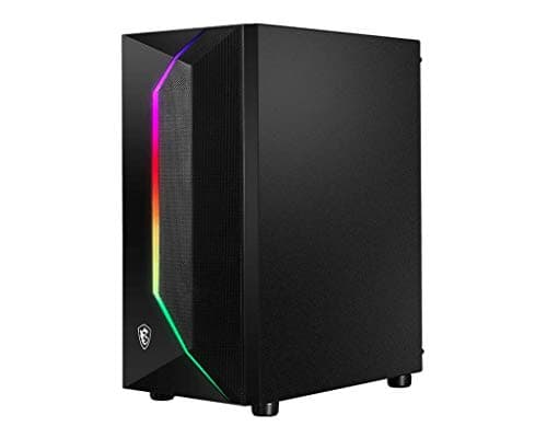 MSI MAG VAMPIRIC 100R ATX Mid Tower Black with Tempered Glass Side Panel and USB 3.2 Gen 1 Type-A, USB 2.0 Type-A image