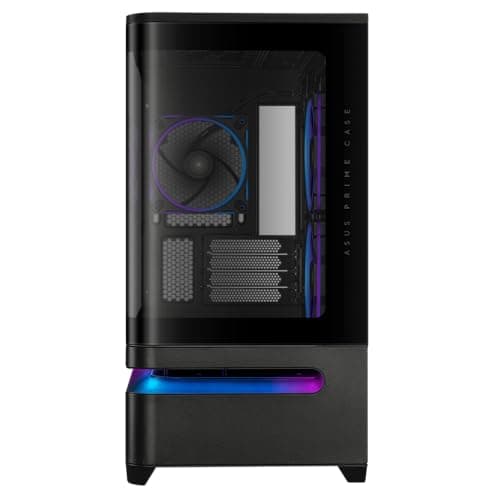 Asus Prime AP202 Micro ATX Mid Tower Black with Tempered Glass Side Panel and USB 3.2 Gen 2x2 Type-C, USB 3.2 Gen 1 Type-A image