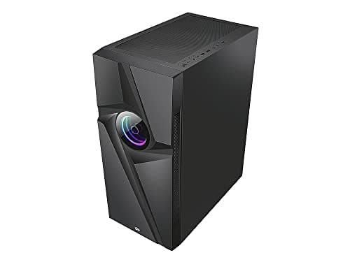 BGears b-Vortex-RGB ATX Mid Tower Black with Tempered Glass Side Panel and USB 3.2 Gen 1 Type-A, USB 2.0 Type-A Front Panel image