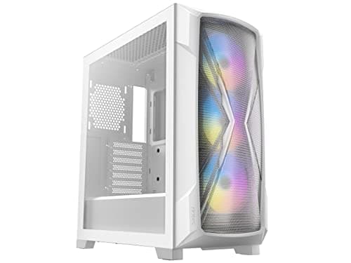 Antec Dark League DP505 White, High-Airflow Mesh Front Panel, 3 x 120mm ARGB Fans, ARGB & PWM Hub, 8 x Rubber Grommets & 3 x Cable Ties, Type-C 3.2 Gen2, GPU Bracket, Mid-Tower E-ATX Gaming Case image