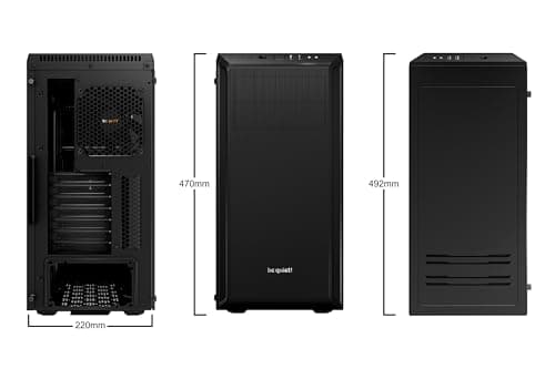 be quiet! Pure Base 600 ATX Mid Tower Black Tempered Glass Side Panel image