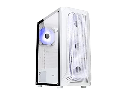 SAMA SAMA-Z4 ATX Mid Tower White / Black Tempered Glass Side Panel image