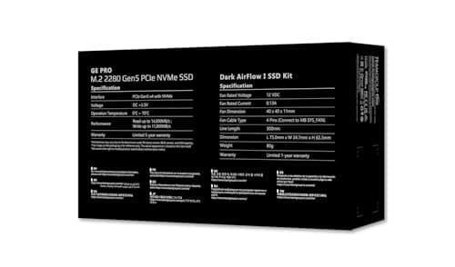 TEAMGROUP T-Force GE PRO AirFlow 4TB M.2 SSD PCIe 5.0 NVMe image