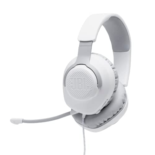 JBL Quantum 100 Closed White Gaming Headset main image
