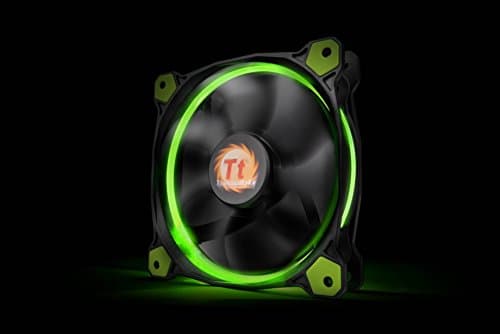 Thermaltake Riing 140mm Black/Green Green LED 1-Pack image