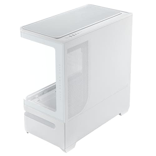 Asus Prime AP202 Micro ATX Mid Tower White with Tempered Glass Side Panel and USB 3.2 Gen 2x2 Type-C / USB 3.2 Gen 1 Type-A image