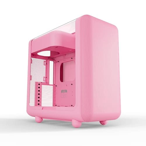 HYTE X50 ATX Mid Tower Pink with Tempered Glass Side Panel and USB 3.2 Gen 2x2 Type-C USB 3.2 Gen 1 Type-A image