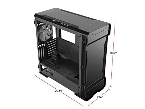 Phanteks Evolv X ATX Mid Tower Black with Tinted Tempered Glass Side Panel and USB 3.2 Gen 2 Type-C, USB 3.2 Gen 1 Type-A image