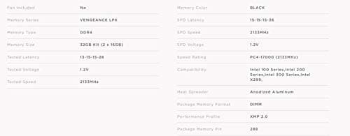 Corsair Vengeance LPX Black / Yellow DDR4-2133 CL13 32GB (2x16GB) image