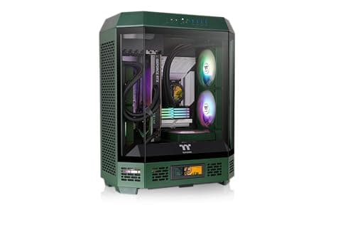 Thermaltake The Tower 600 ATX Mid Tower Green / Black with Tempered Glass Side Panel and USB 3.2 Gen 2 Type-C, USB 3.2 Gen 1 Type-A image