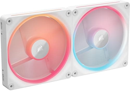 Corsair iCUE LINK LX140-R 140mm White RGB PWM 90 CFM 2-Pack image