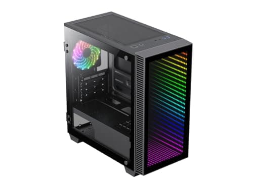 GameMax Mini Abyss H608 Micro ATX Mid Tower Black Tempered Glass Side Panel image