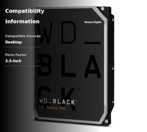 Western Digital Black 6TB 3.5" HDD 7200RPM SATA image