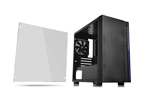Thermaltake Versa H18 Micro ATX Mini Tower Black Tempered Glass Side Panel, USB 3.2 Gen 1 Type-A, USB 2.0 Type-A image