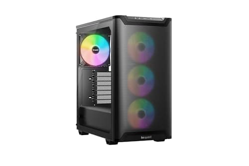 be quiet! Pure Base 501 LX ATX Mid Tower Black with Tempered Glass Side Panel and USB 3.2 Gen 2 Type-C USB 3.2 Gen 1 Type-A image