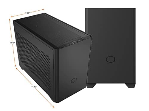 Cooler Master NR200P V2 Mini-ITX 18L PC Case, Top-Mount 240mm|280mm Liquid Cooler, 356mm Vertical Mounting 3.5-Slot GPU, Tempered |Vented Panel, USB 3.2 Gen 2x2 Type C (NR200PV2-KCNN-S00) image